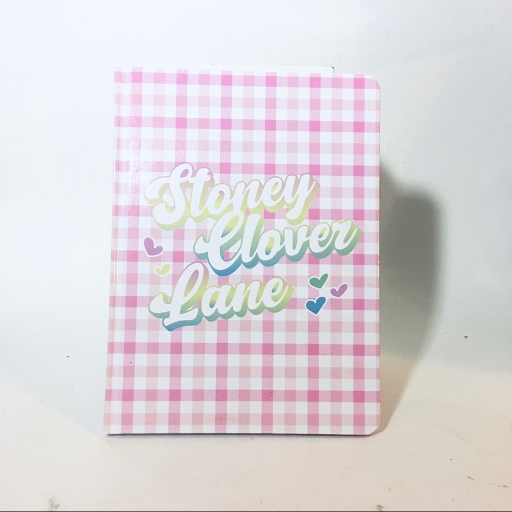 Stoney Clover Lane Pink Gingham + Hearts Lined Journal